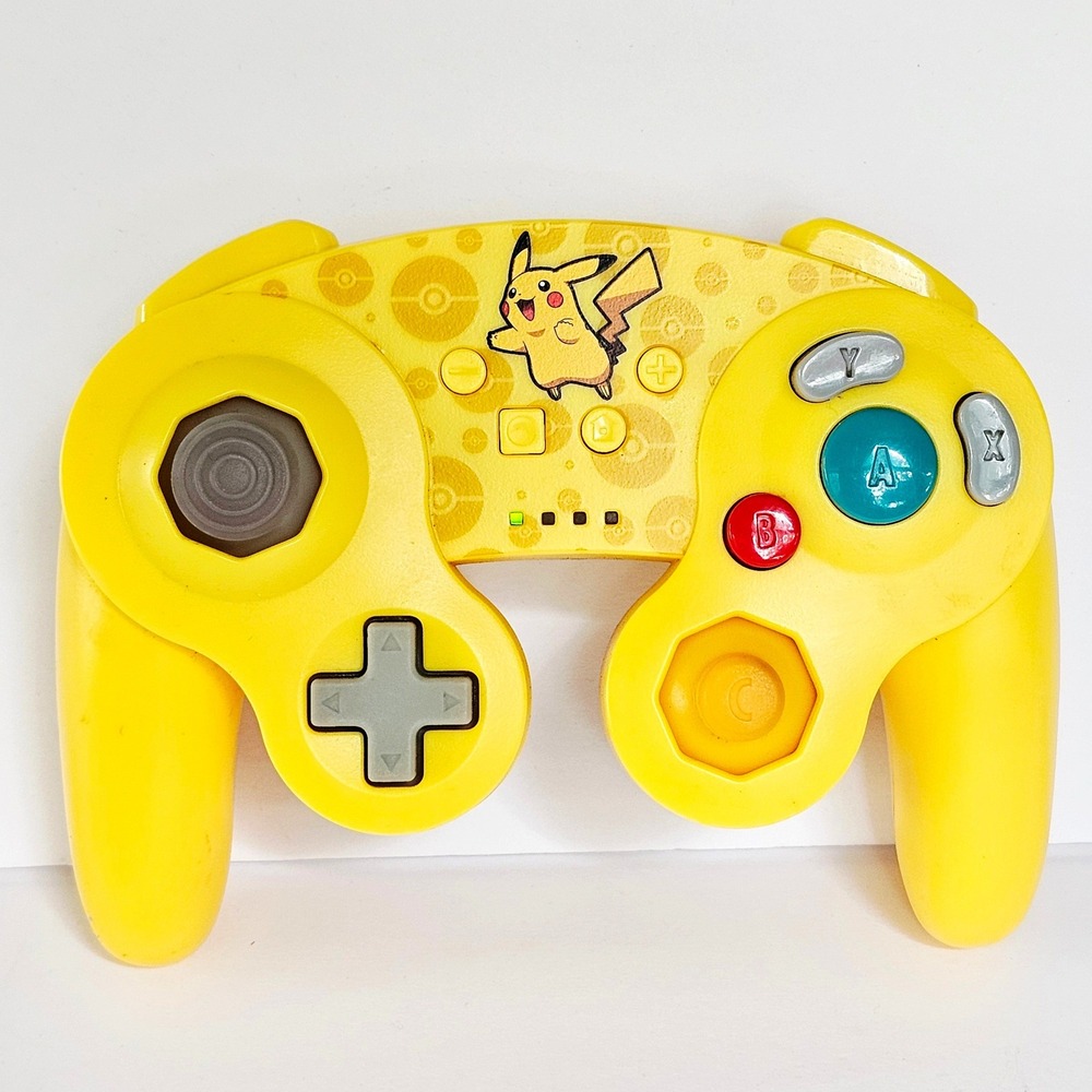 Nintendo Switch Wireless GameCube Style Pikachu Controller Yellow Pokemon PowerA